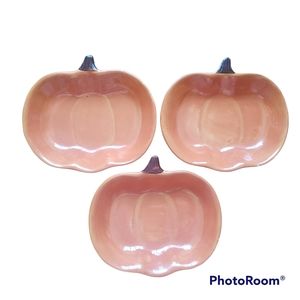 3 Piece Holiday Pumpkin Plates